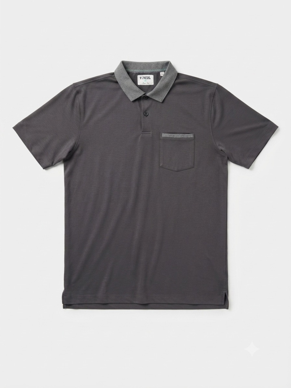 Linksoul Gray Polo Shirt Men Size M Short Sleeve Golf Tennis Casual Athletic